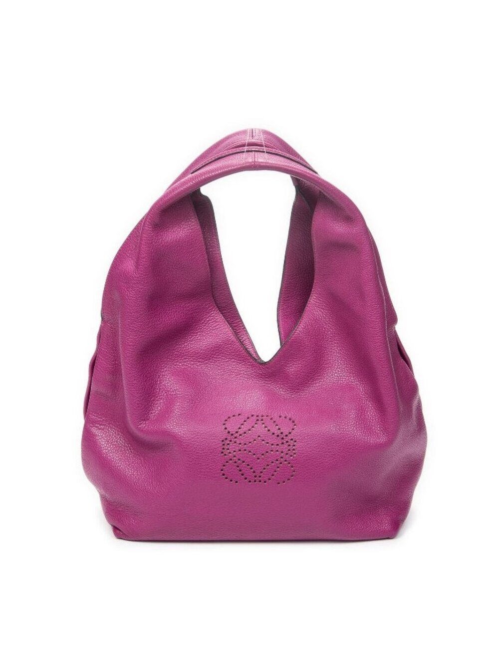 Loewe Dunas Hobo Fuchsia Pink Gray Leather
